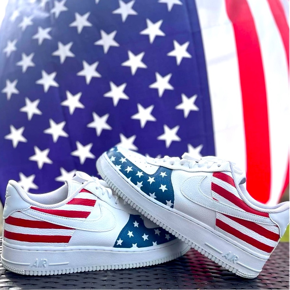 Rare custom American flag Air Force 1 shoes